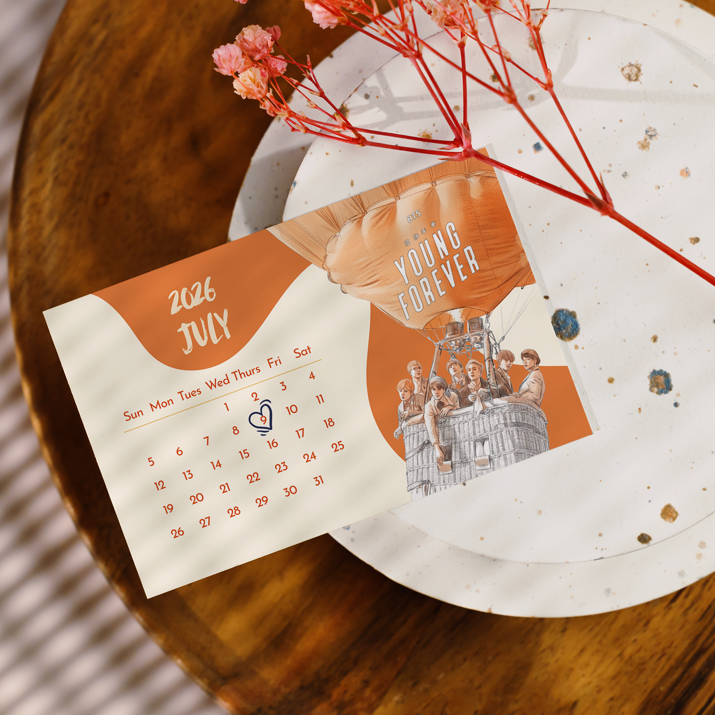 2026 BTS Mini Pocket Calendar