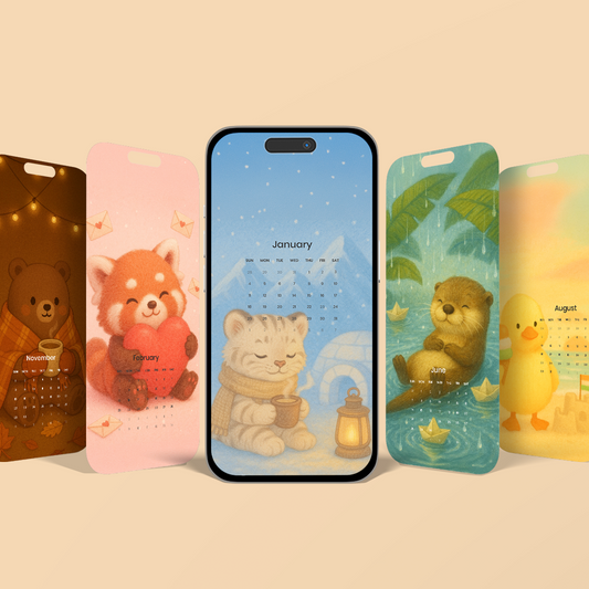 Whimsical Illustration Calendar 2026 (Phone Wallpapers)